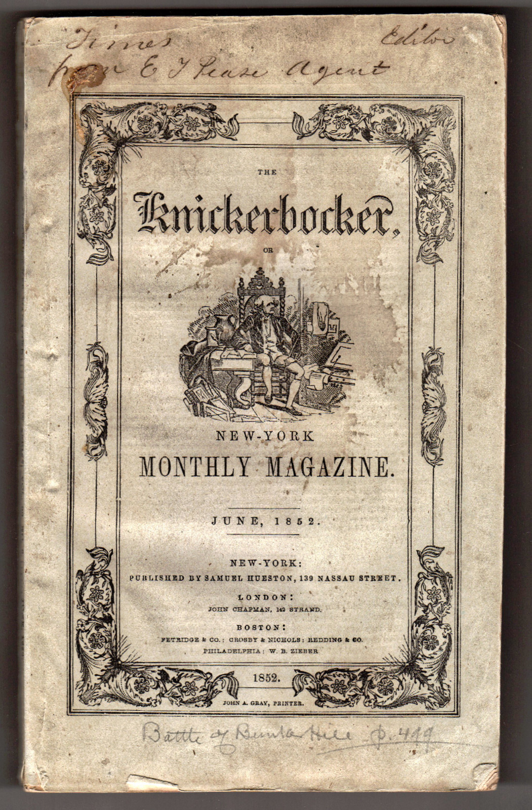 The Knickerbocker, or New-York Monthly Magazine, June, 1852, Volume XXXIX, No. 6
