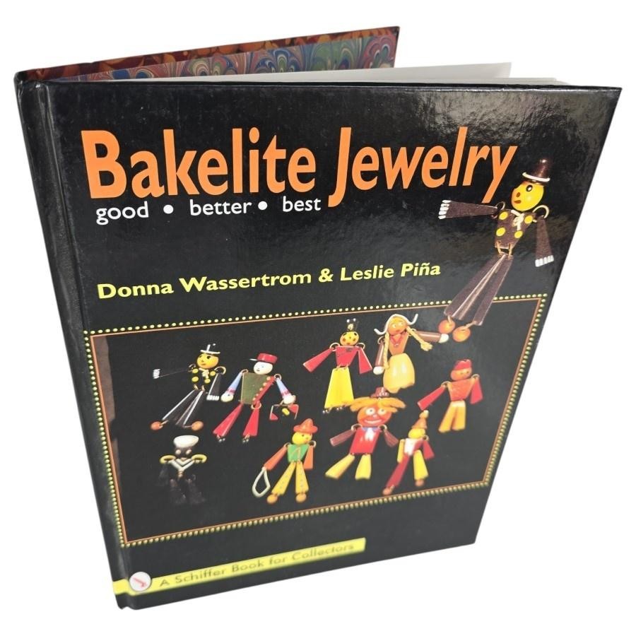 Bakelite Jewelry Book Donna Wasserstrom Leslie Pina Fashion Costume 1997 HC Vtg