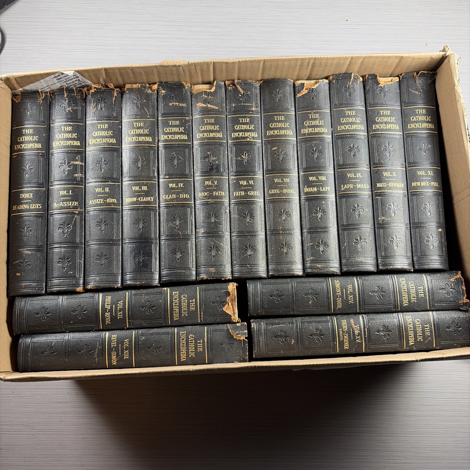 1913 The Catholic Encyclopedia 15 Volumes Special Edition Complete Set and Index
