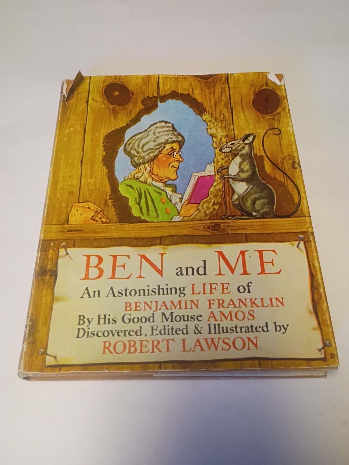 Vintage Ben and Me by Robert Lawson Hardcover Childrens Book Benjamin Franklin