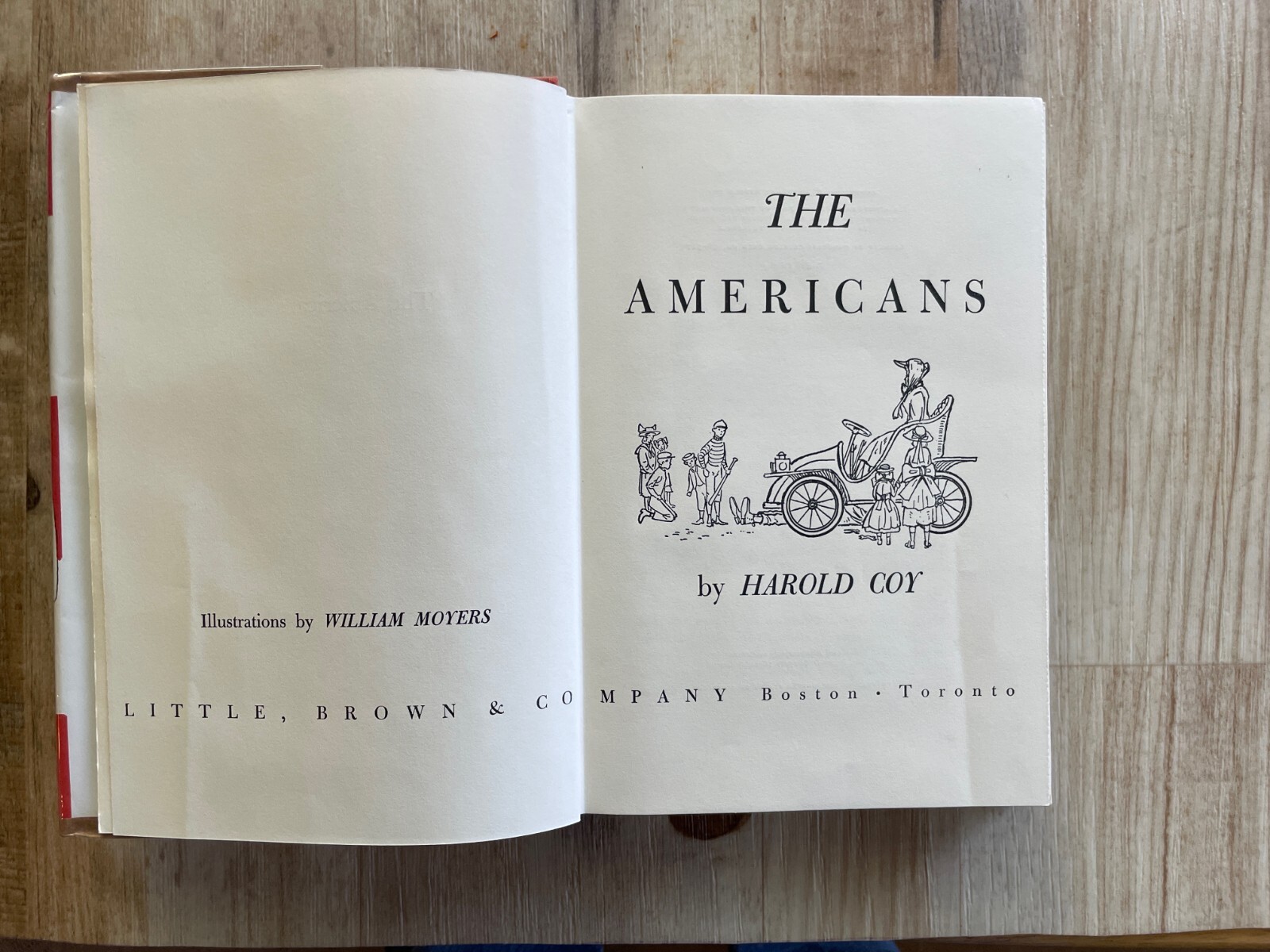 The Americans by Harold Coy US History Book, 1958 Vintage School Book
