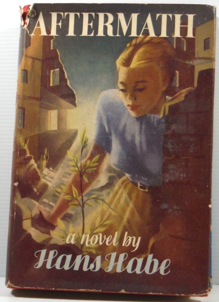 Aftermath War fiction book hardcover by Hans Habe 1948 HB Vintage novel