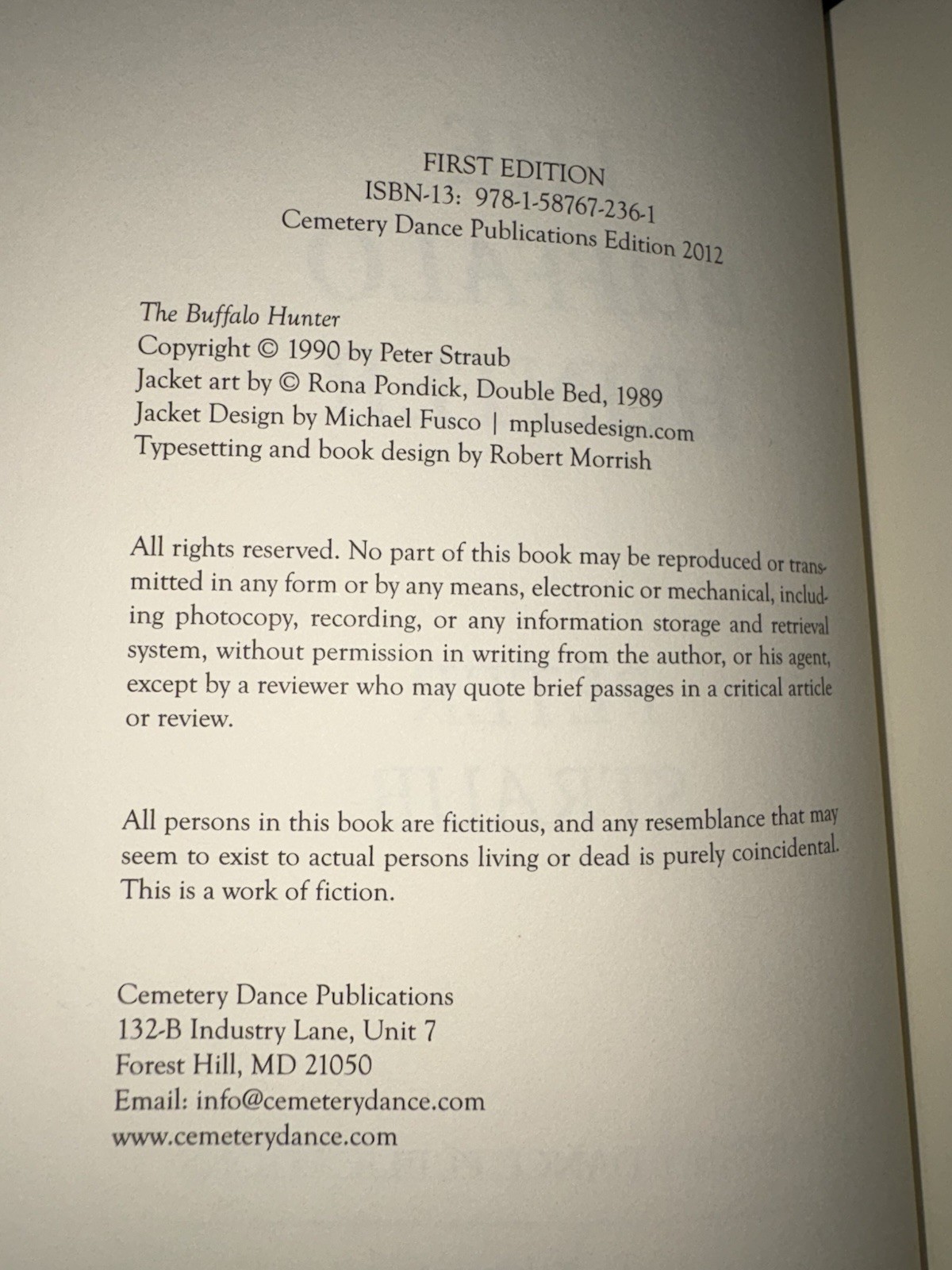 Straub/The Buffalo Hunter SIGNED Limited Edition (/52); F/F in Traycase!