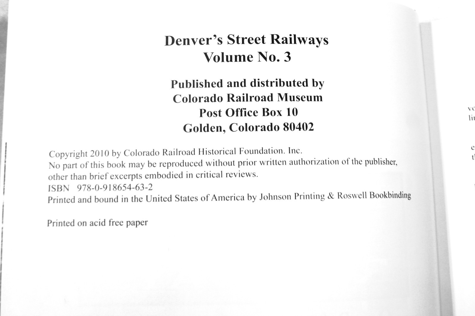 Denver’s Street Railways 3 Volume Set