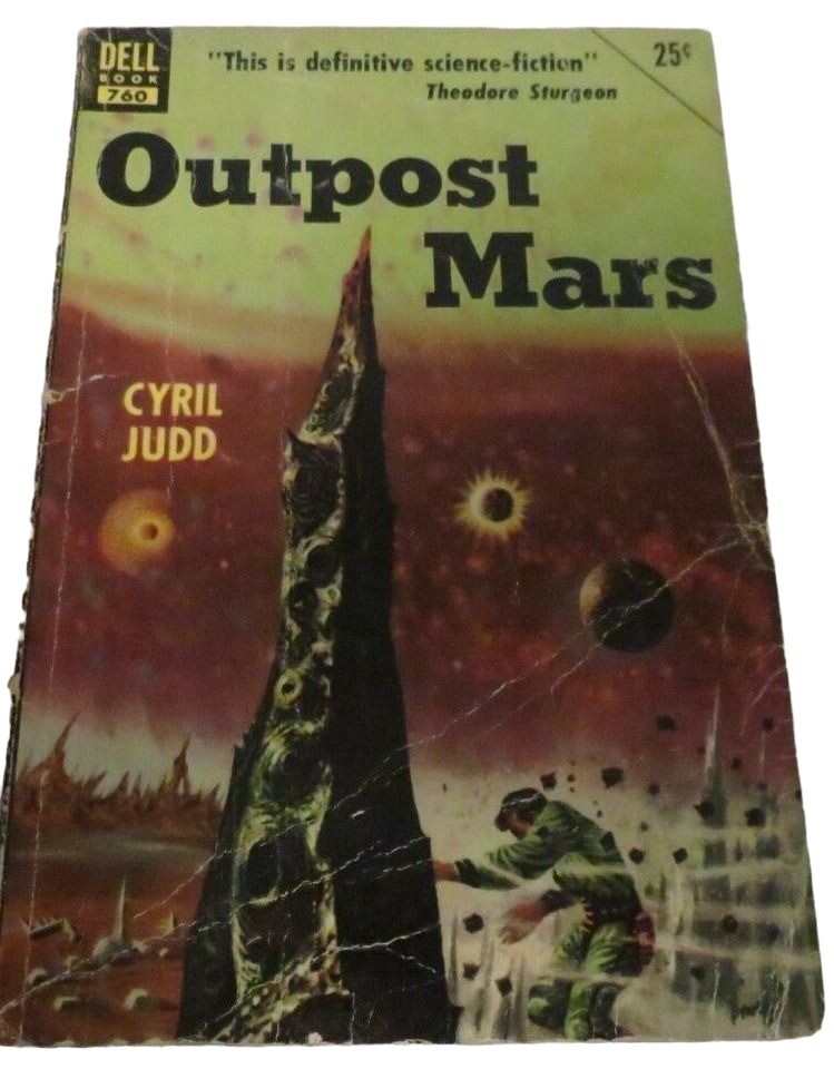 Outpost Mars Cyril Judd Dell Book 760 1952 Paperback Richard Powers Sci-fi