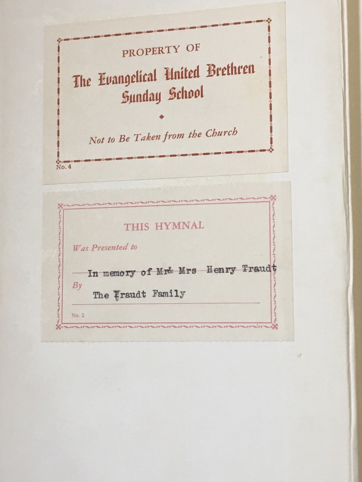 Vintage 1957 THE HYMNAL of The Evangelical United Brethren Church Hymns Red HB
