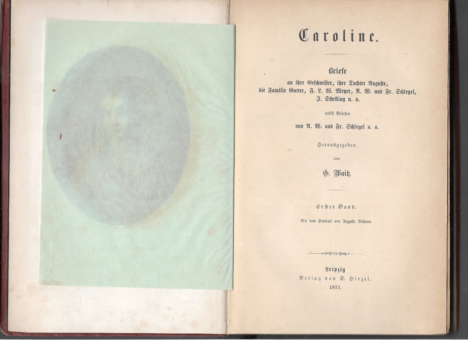 Schelling Brothers Schlegel Caroline Letters Idealism Romantic FIRST EDITION