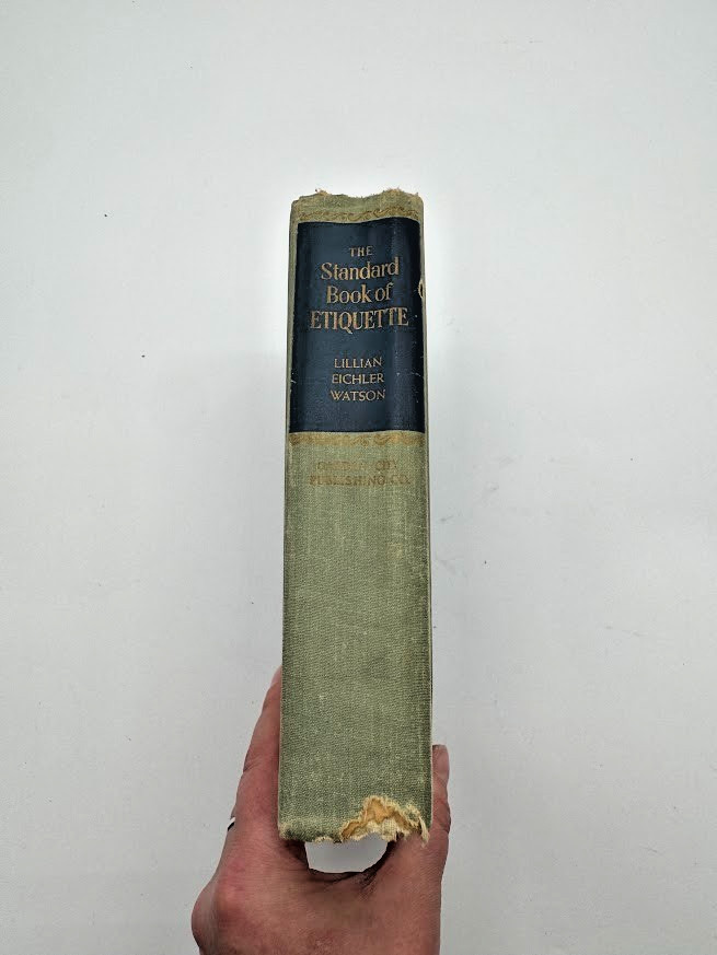 1948 Standard Book of Etiquette Lillian Eichler Watson First Edition HC