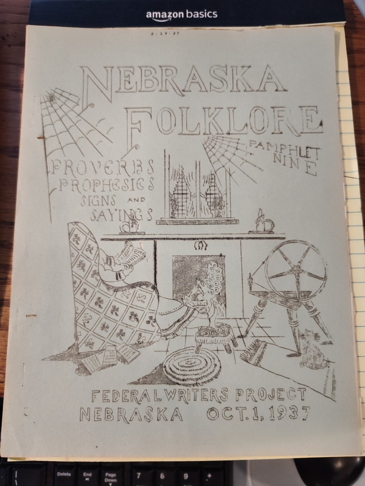 NEBRASKA FOLKLORE 1937 PROVERBS PROPHESIES SIGNS AND SAYINGS