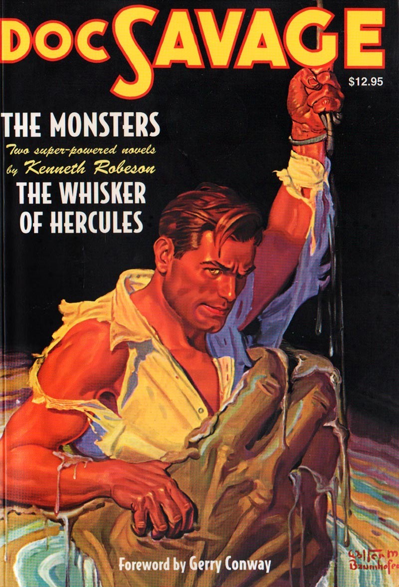DOC SAVAGE PULP REPRINT DOUBLE NOVEL THE MONSTERS + THE WHISKER OF HERCULES