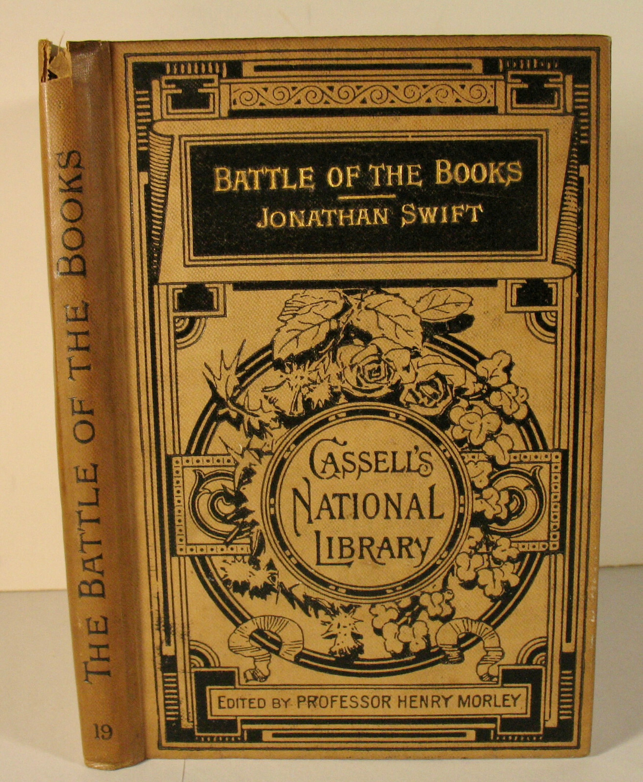 1886 Jonathan Swift Battle Book Satire small book 5 3/4″ Gullivers Travel author