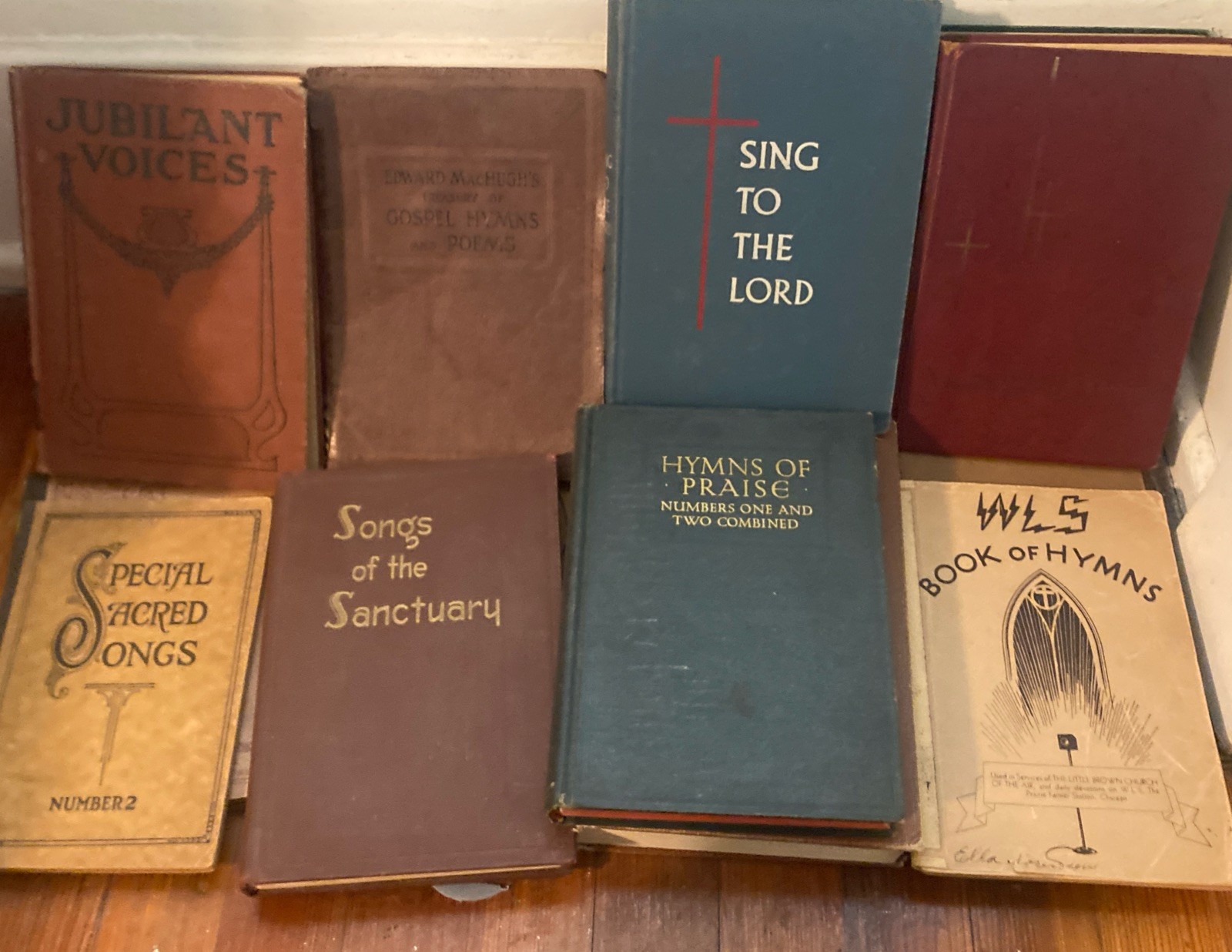 Antique Mixed Lot 5 Church Hymnals Songbooks Praise Worship Revival Free Ship!