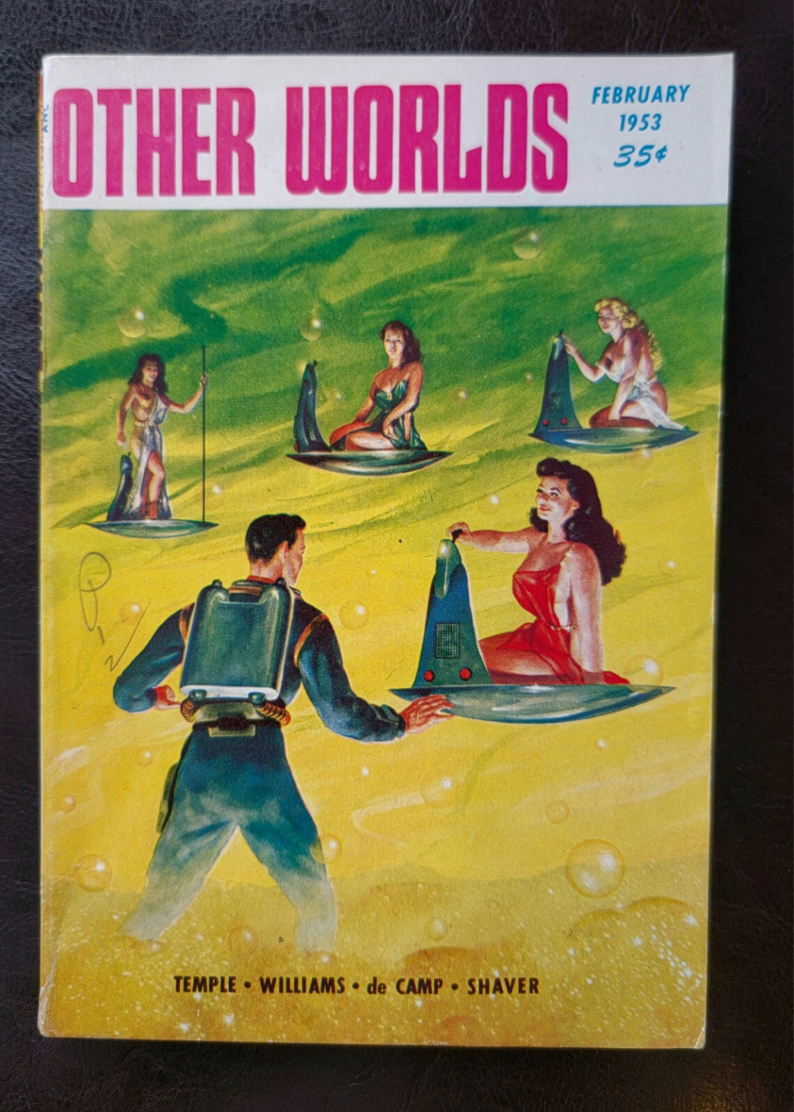 Other Worlds February 1953 L. Sprague de Camp J. Allen St. John Nude GGA NICE!