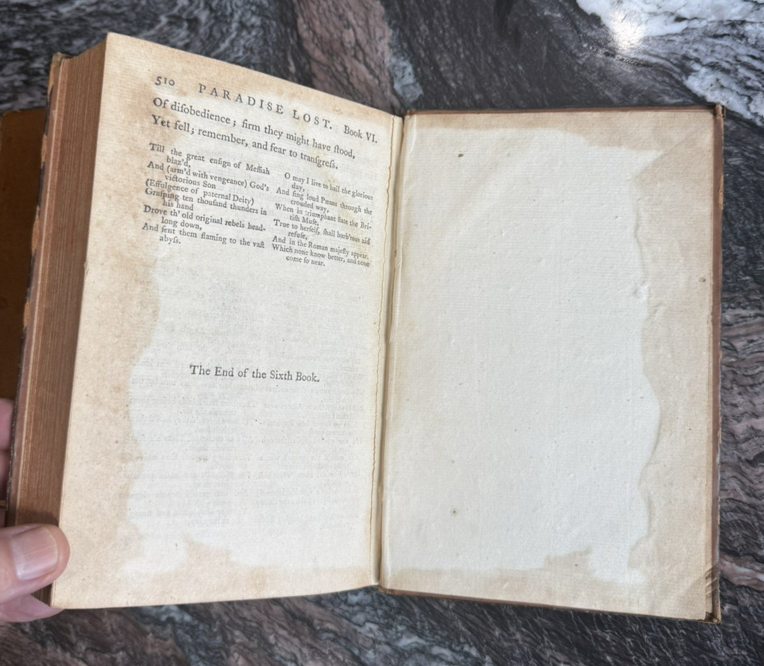 1763 – 2vols Paradise Lost John Milton Thomas Newton Illustrated 6th Edition
