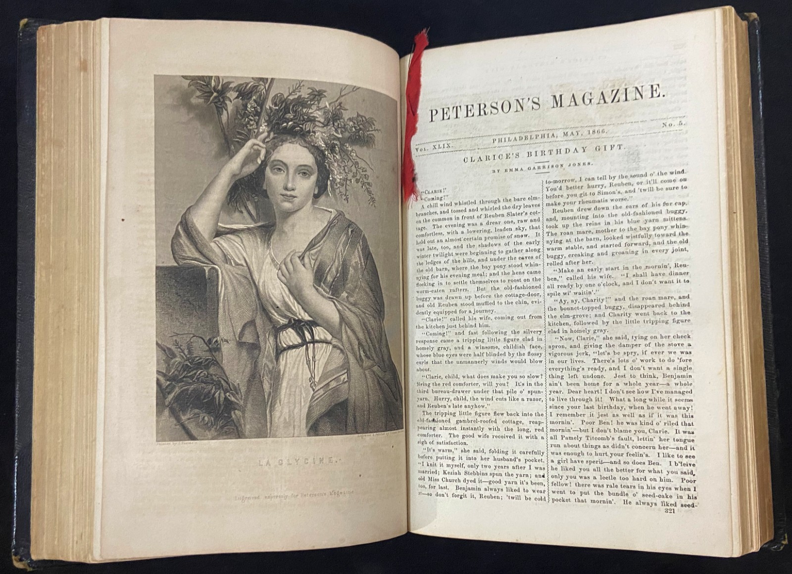 1866 PETERSON’S MAGAZINE Victorian Fashion 11 HAND COLORED PLATES Antique Book