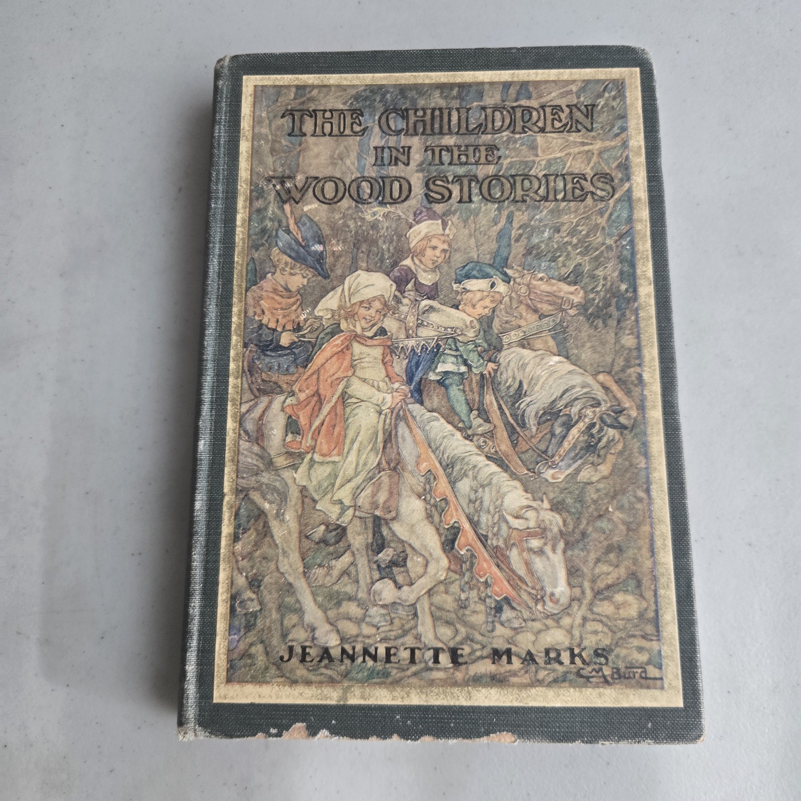Antique 1919 The Children in the Wood Stories by Jeannette Marks HC Illustrated