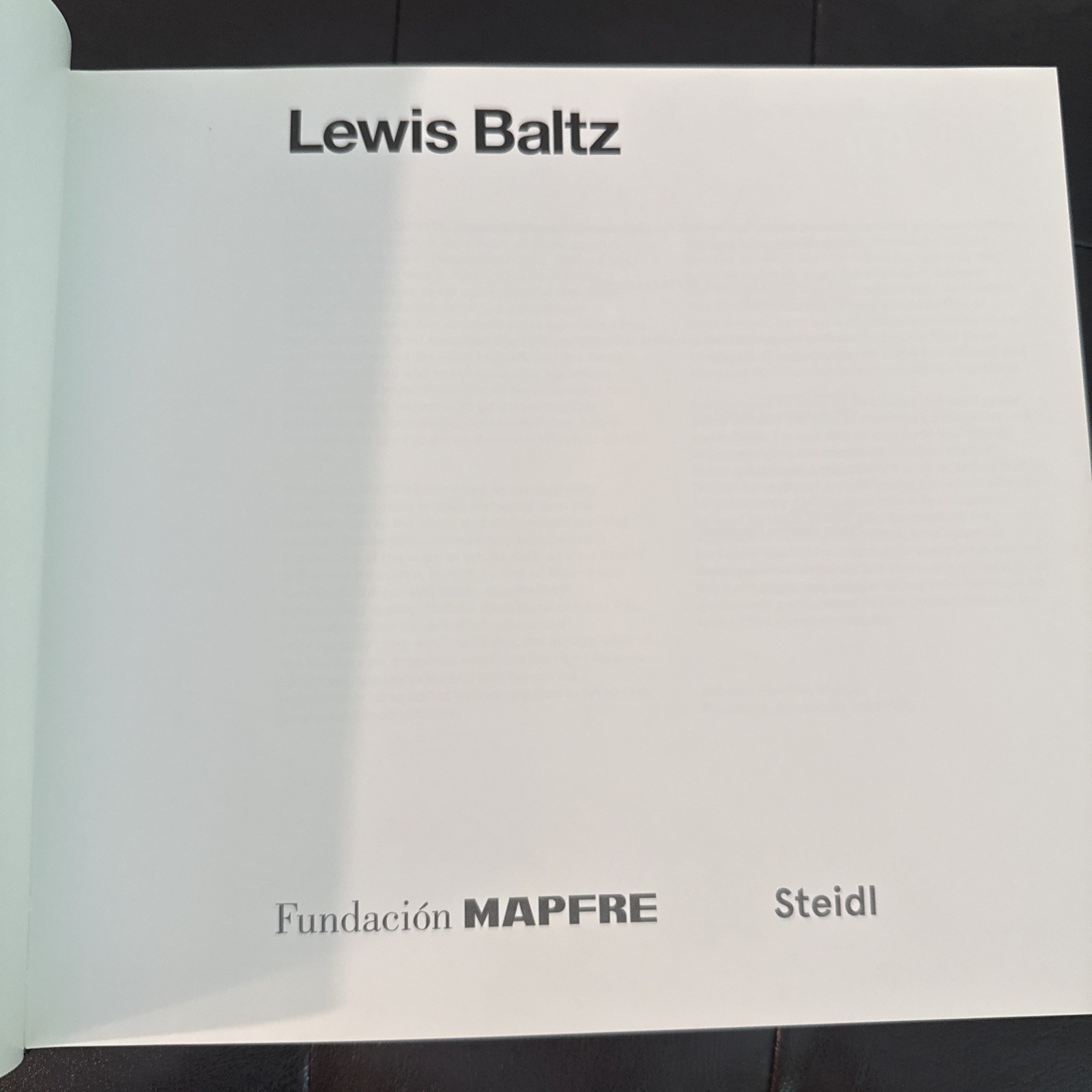 Lewis Baltz 2017 Steidl MAPFRE 1st Edition Hardcover Photography Book