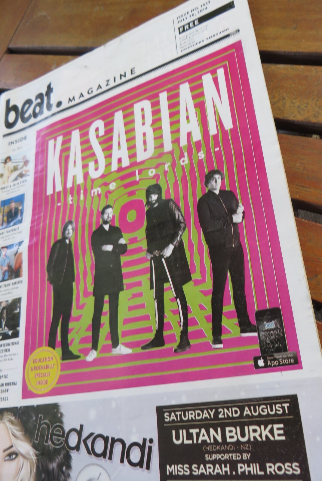 Magazine – Beat #1433 Jul 30 2014 – Kasabian cover