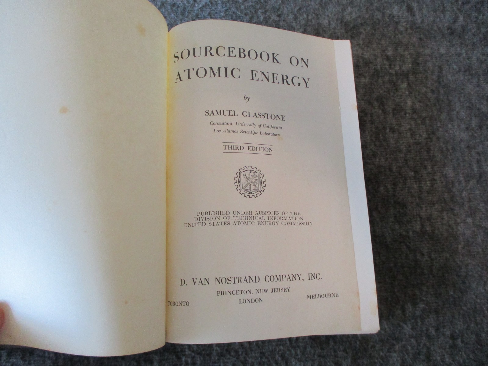 ATOMIC ENERGY SOURCEBOOK 1967 Glasstone-ORAU HC- OAK RIDGE ATOMIC OWNED BOOK