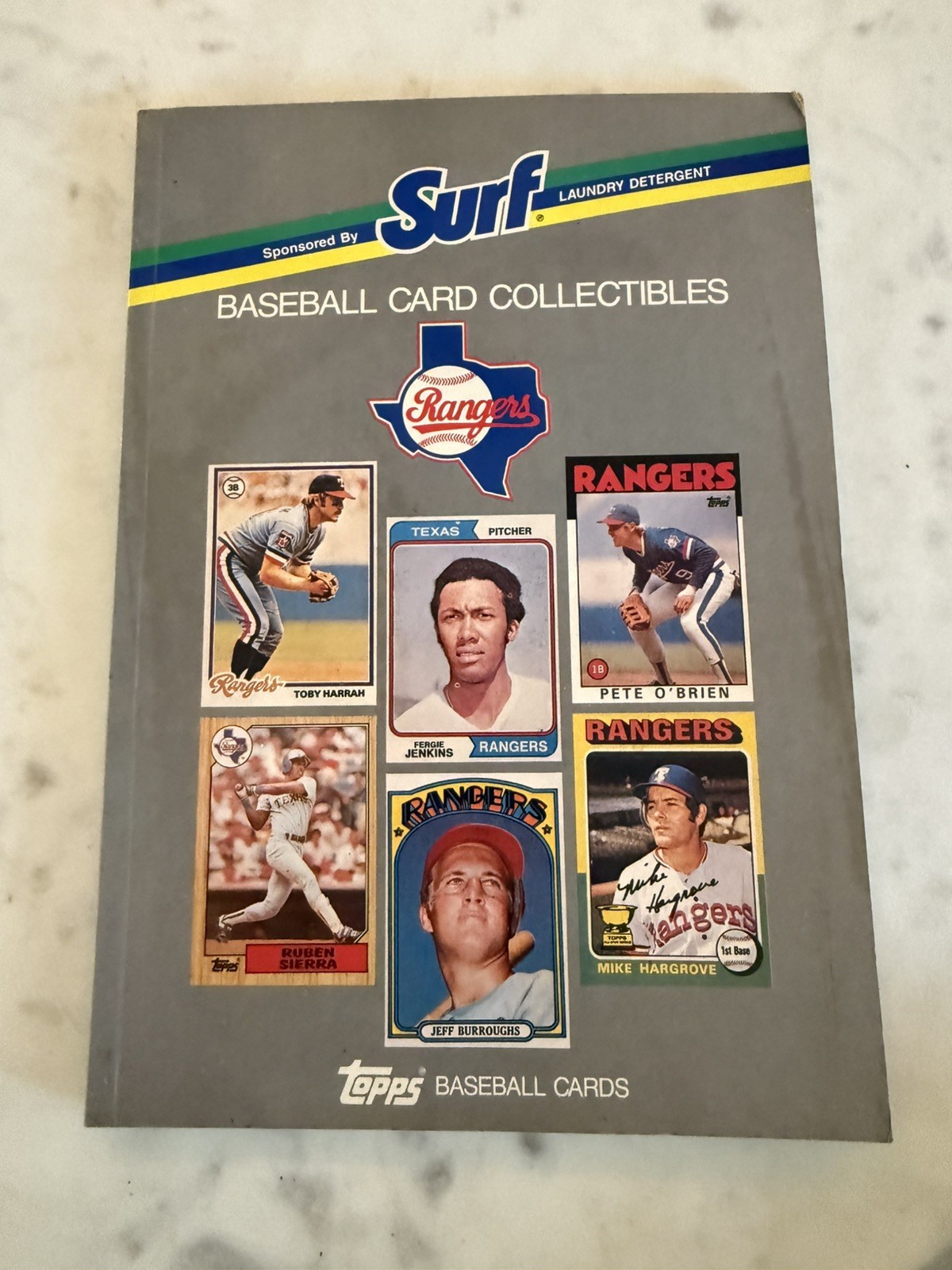 TEXAS RANGERS TOPPS BASEBALL CARD BOOK COLLECTIBLE SURF MLB 1988 Baseball