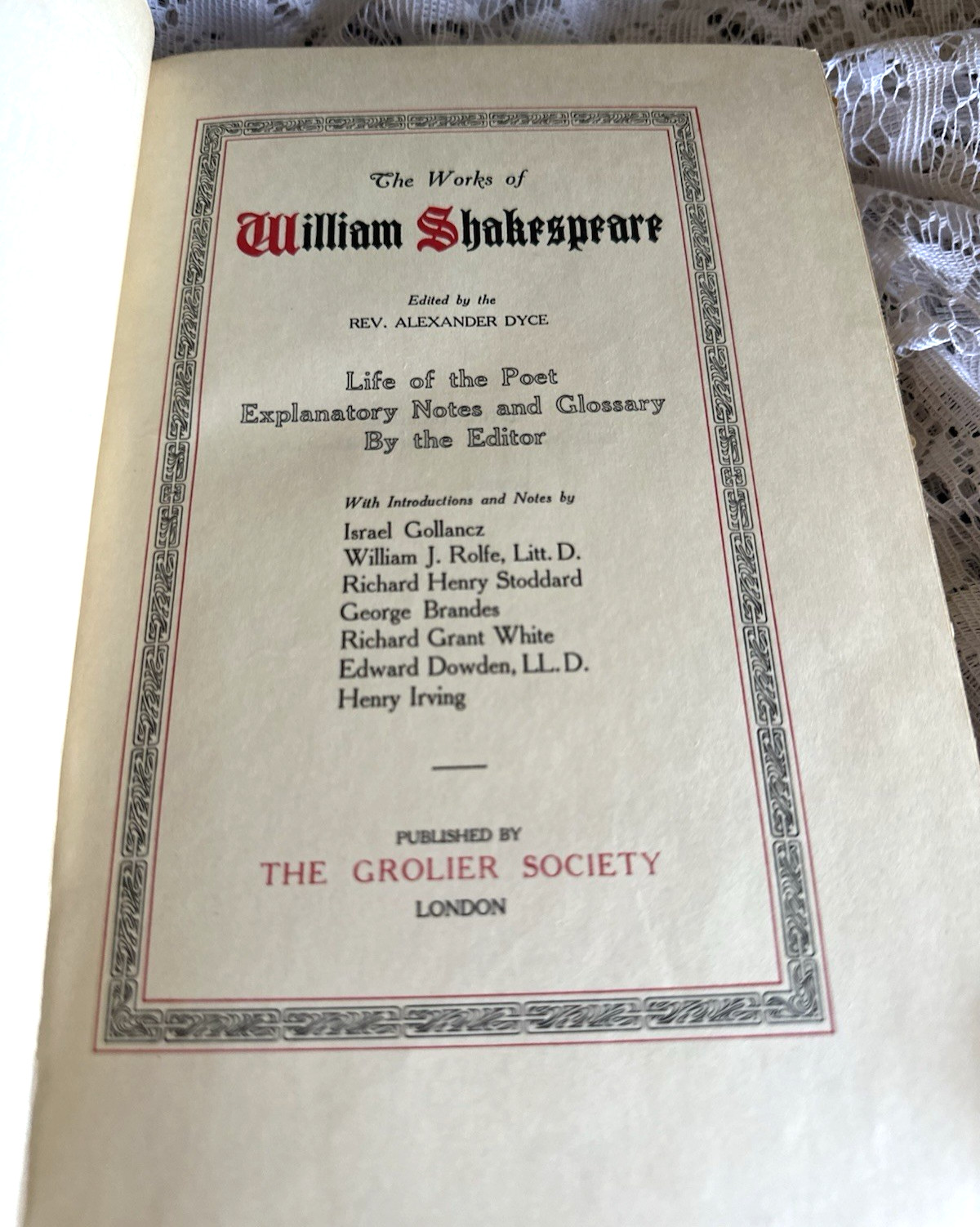 The Works of William Shakespeare (Book #278) The Grolier Society (1880)