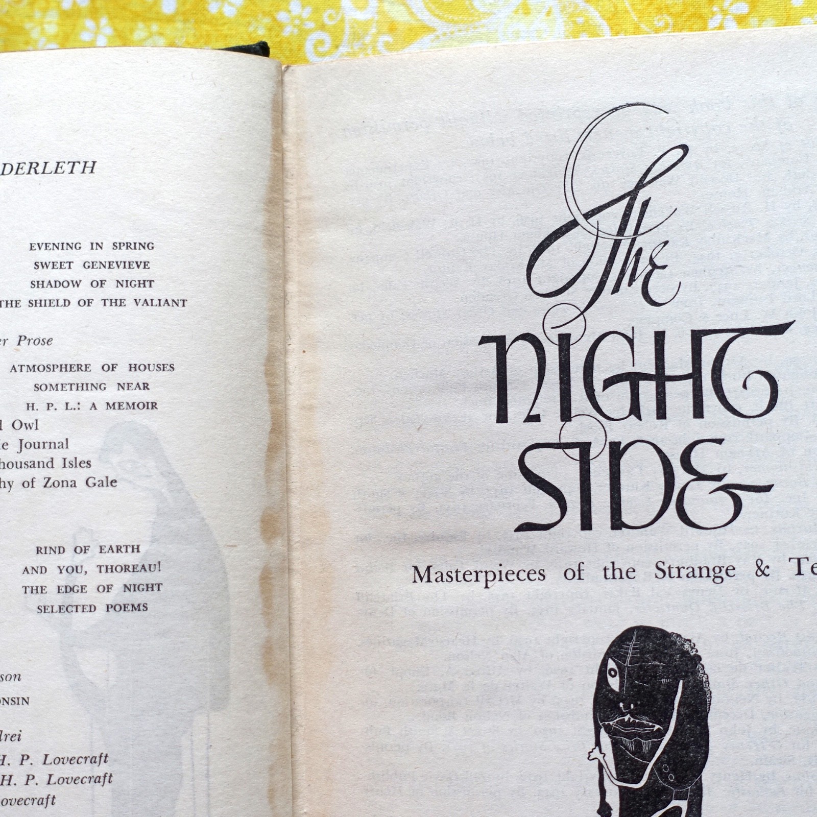 The Night Side ed. by August Derleth; 1947 Rinehart & Company, Art by Lee Coye