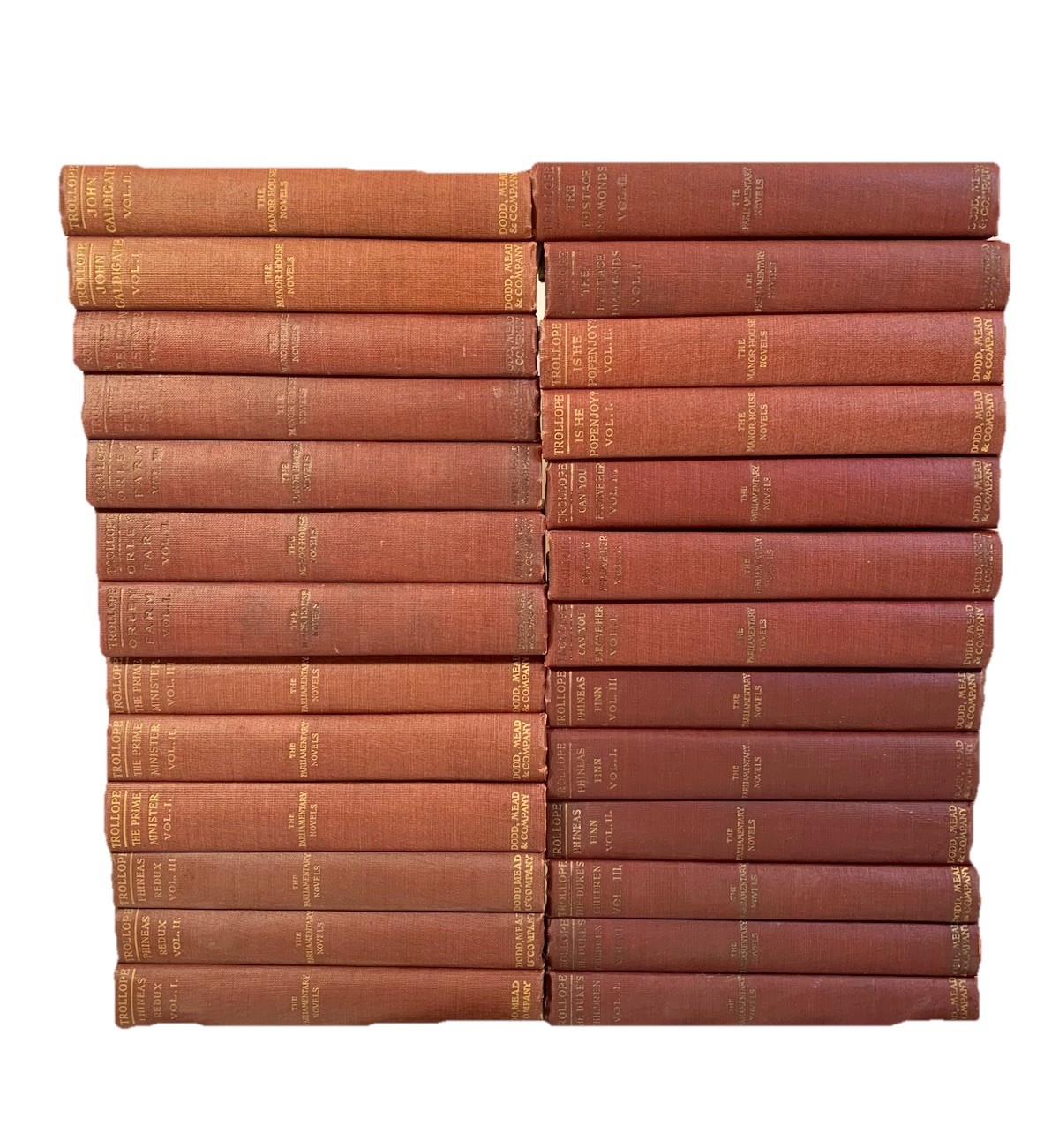 1920’s Works of ANTHONY TROLLOPE Early ~ Lot of 26 Volumes ~ Dodd Mead & Company