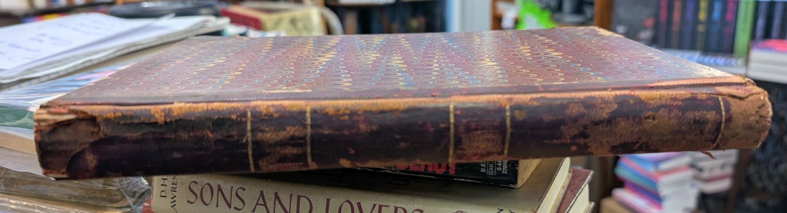 1883 Ledger w/28 pg Chaucer translation + 256 blank pgs, Edward S. Brown, OOAK