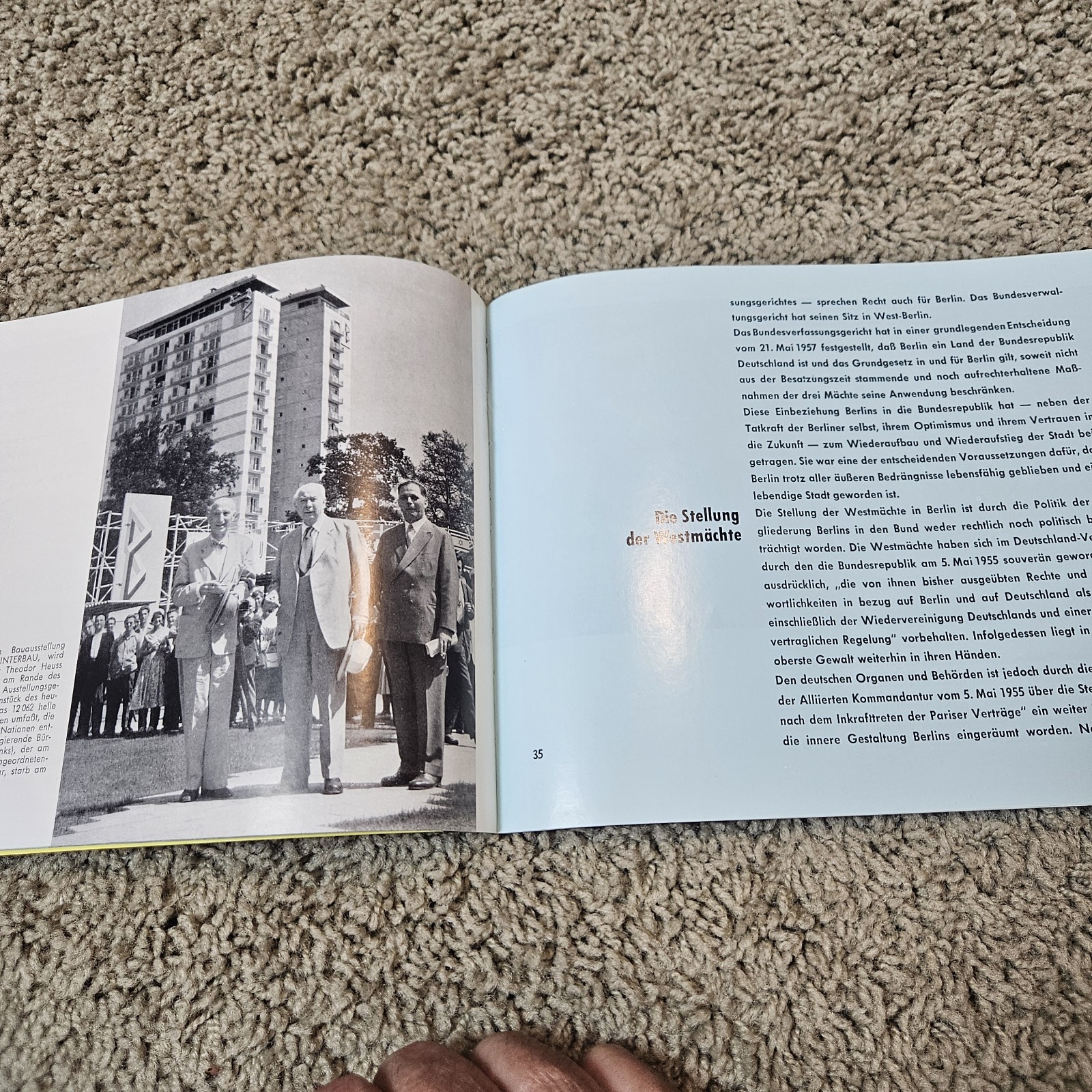 Vintage 1964 Zum Thema Berlin Book Horst Korber German History Booklet Rare