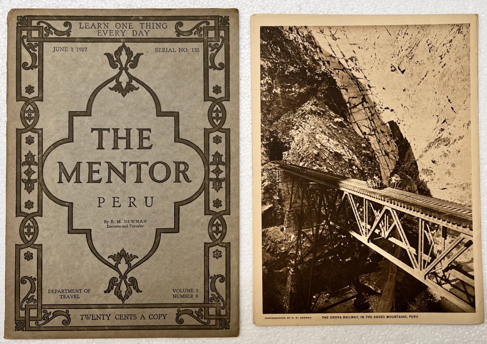 1917 The Mentor Magazine PERU Travel June 1 – Serial No. 132 Vol 5 Nbr 8