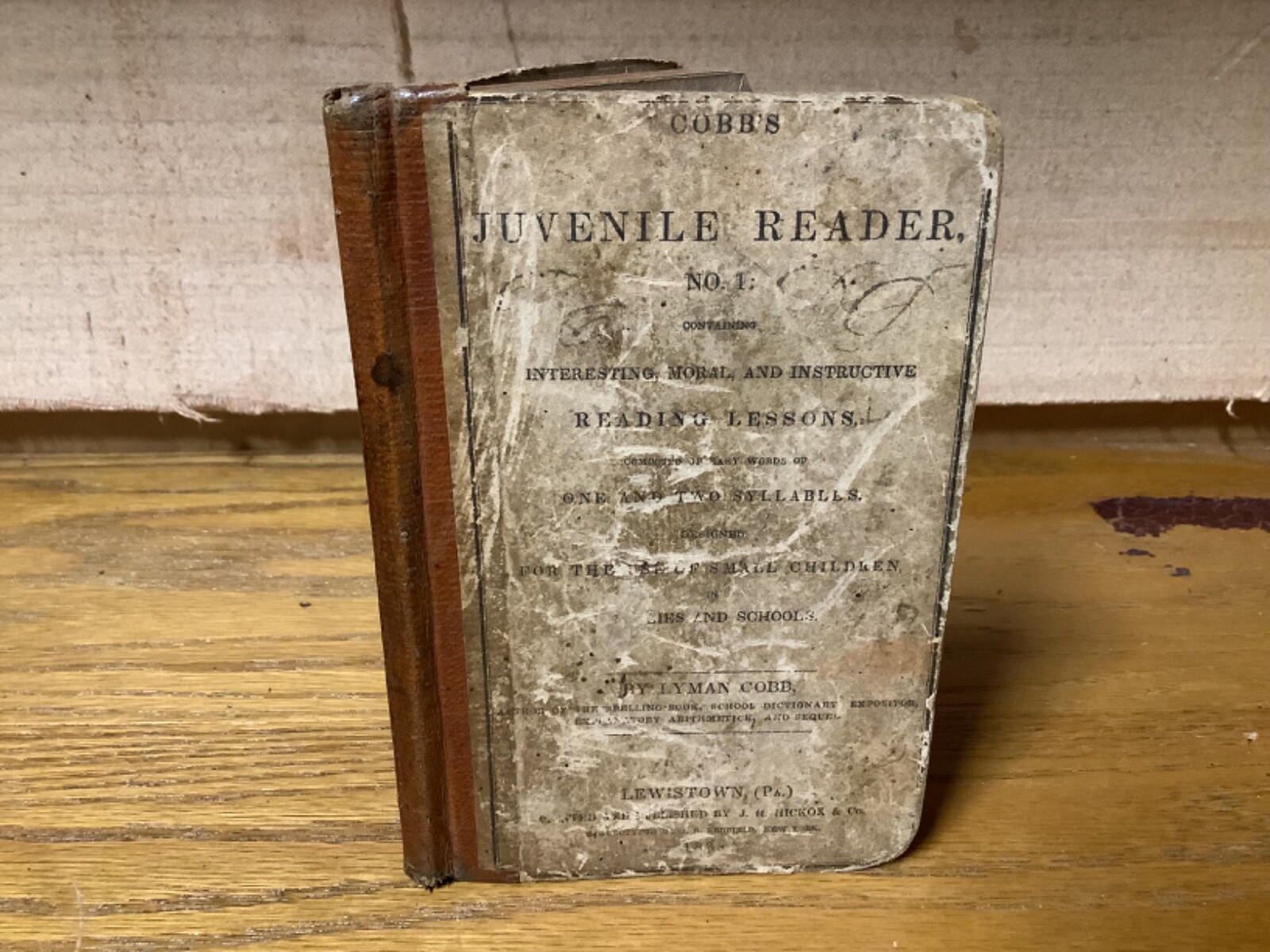 1835 Cobb’s Juvenile Reader No. I – Early Lewistown, PA Imprint – Illustrated