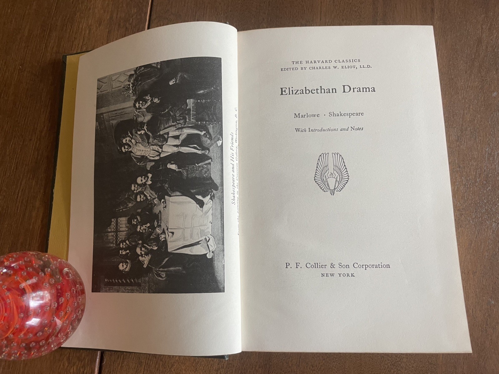 Harvard Classics Registered Edition, Elizabethan Drama Marlowe Shakespeare, VG
