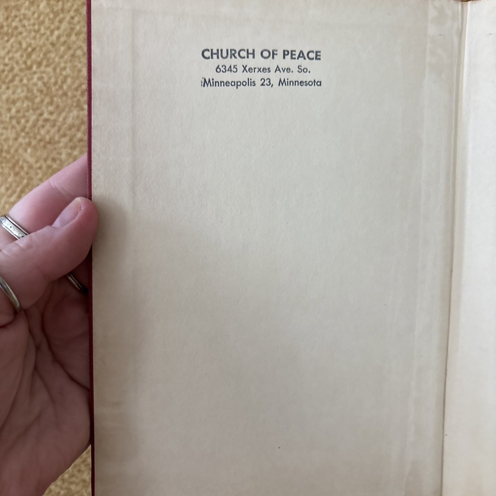 Vintage 1957 THE HYMNAL of The Evangelical United Brethren Church Hymns Red HB