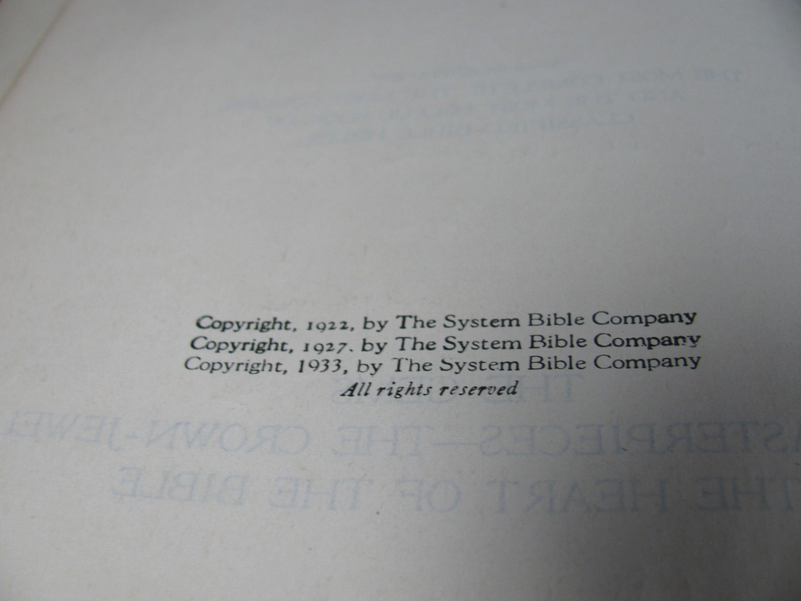 The System Bible Study Revised And Enlarged Leather Bound Study Bible 1933