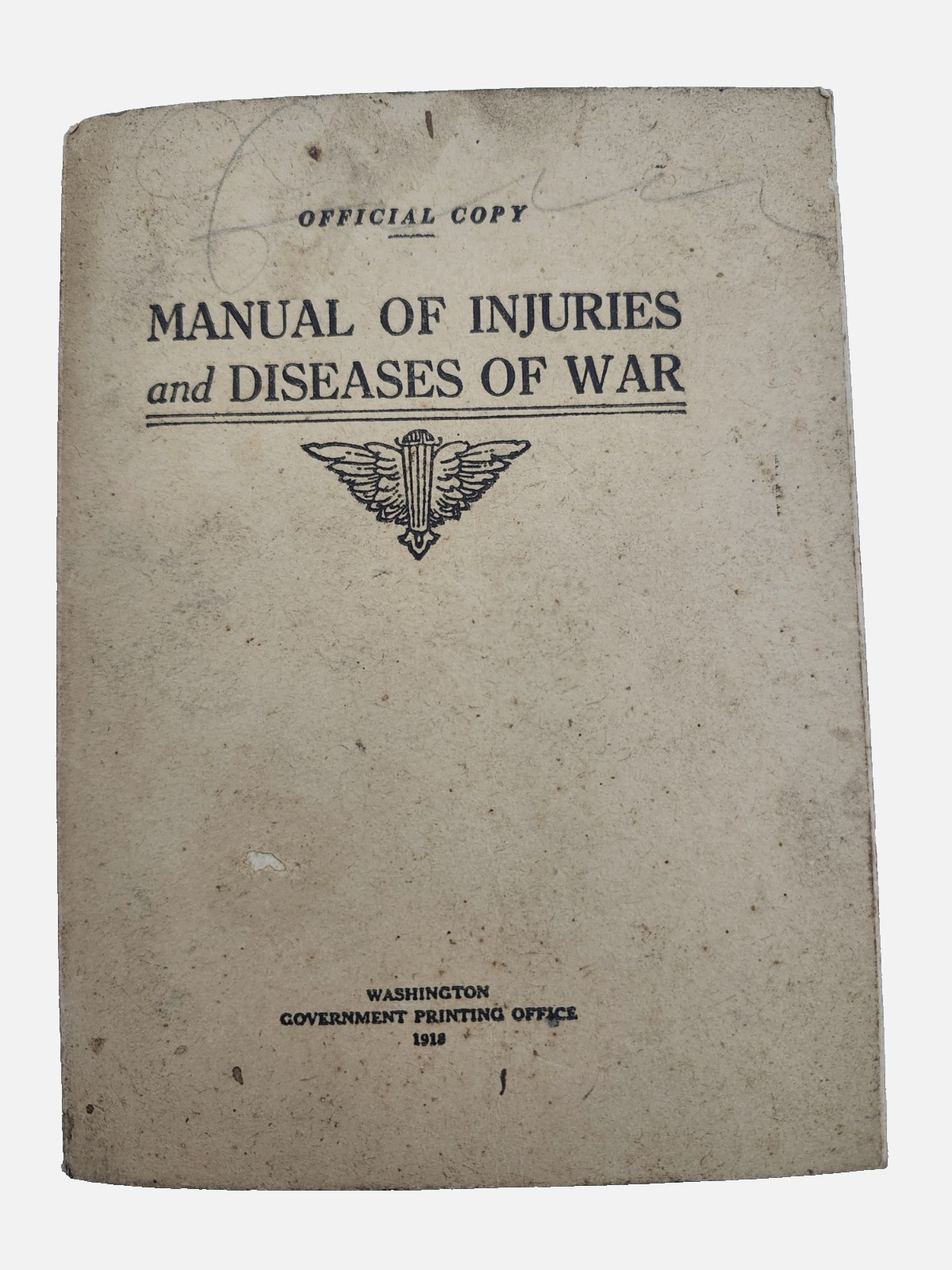 VTG WWI 1918 Manual of Injuries and Diseases of War US Government Paperback