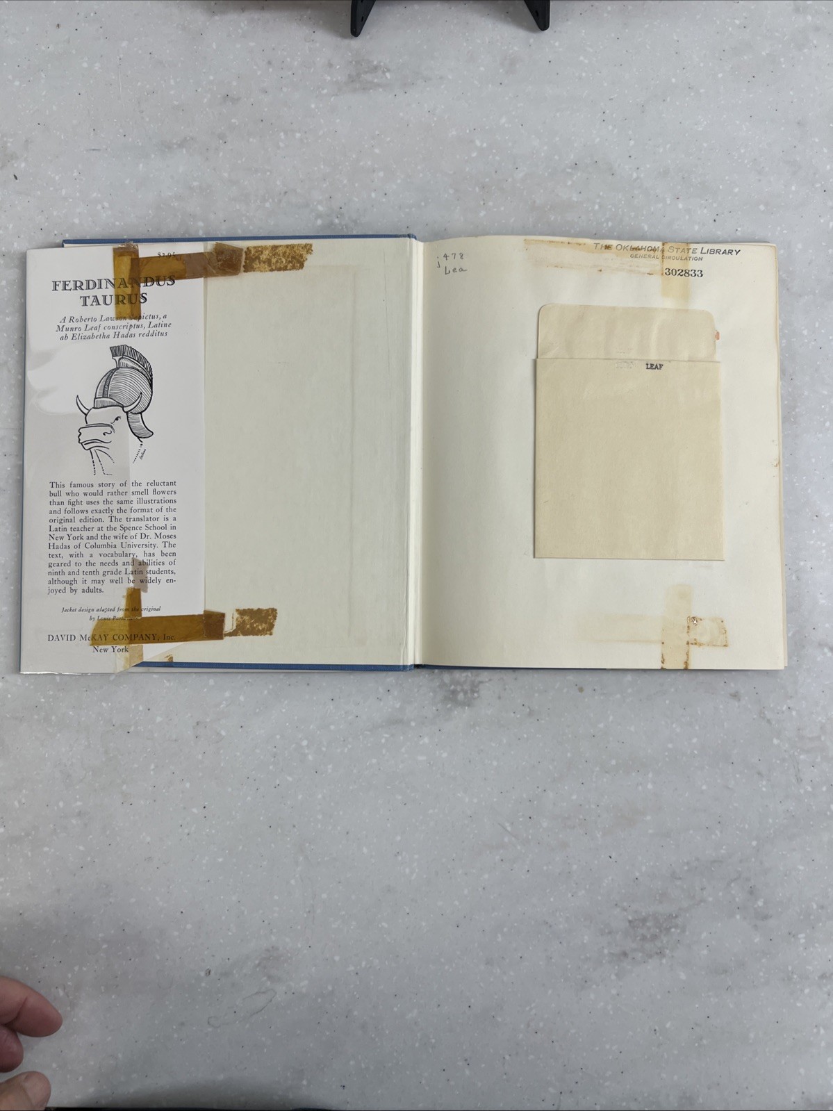Munro Leaf | Ferdinandus Taurus| 1962 Hardcover Ex-Library (Latin)