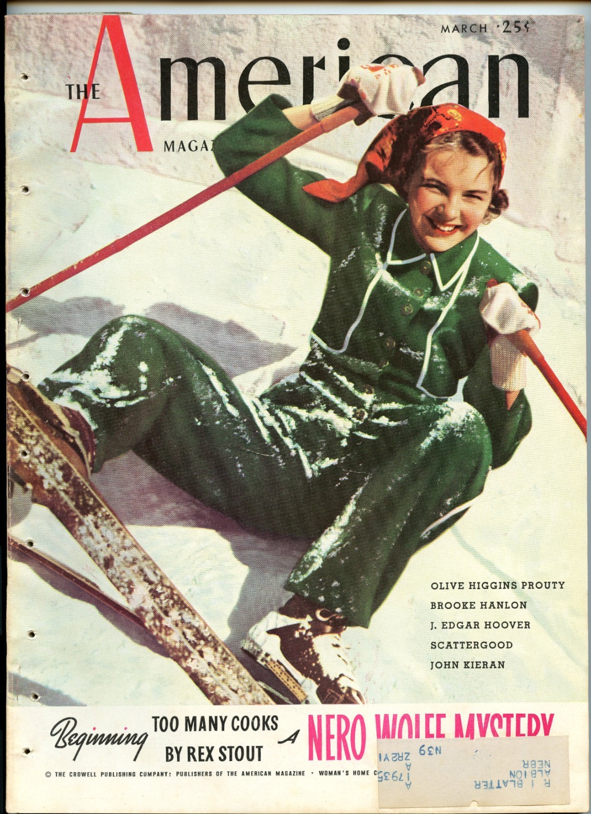 The American Magazine ~ March 1938 ~ Kay Lohden Model Cover ~ VG