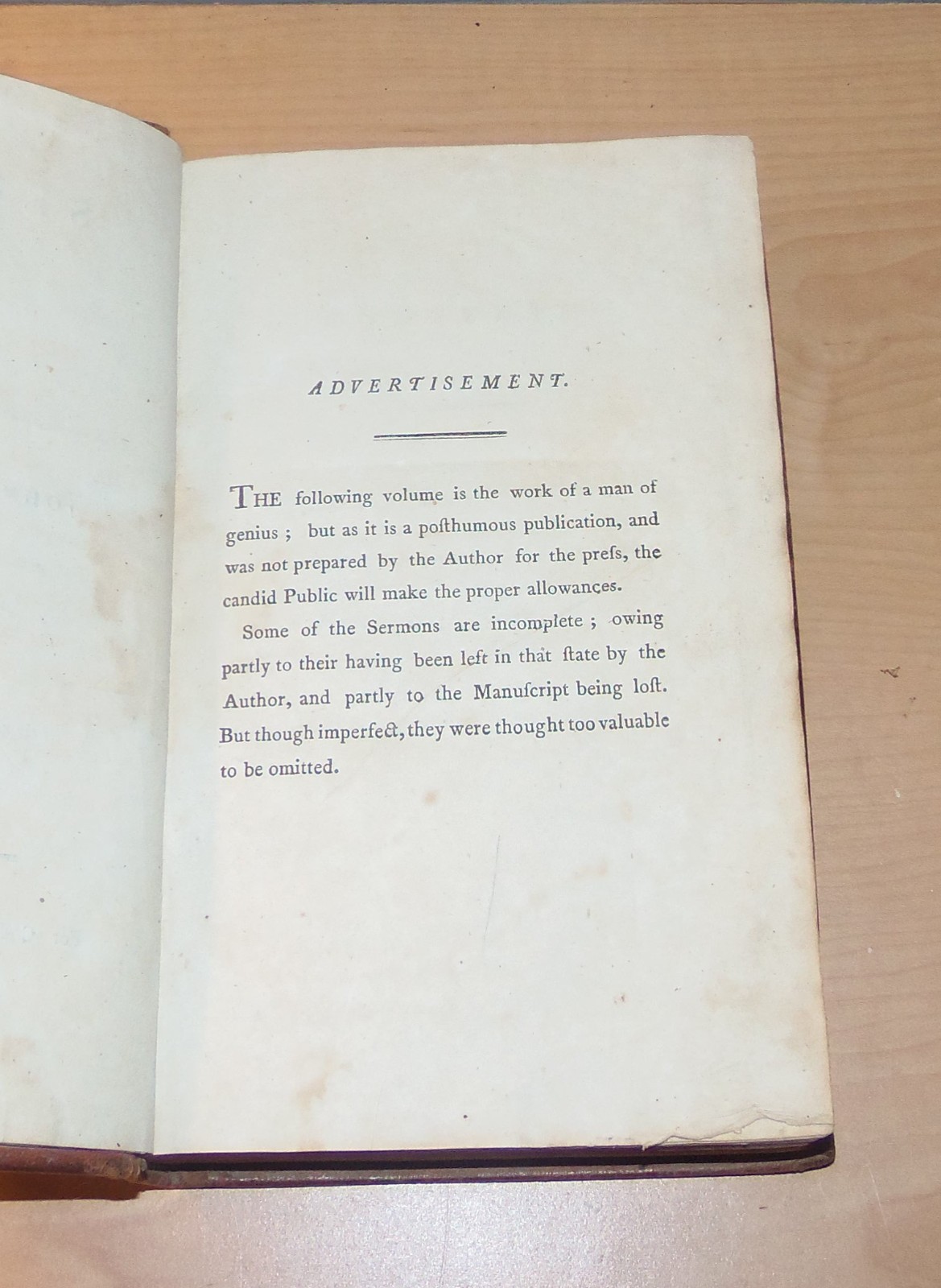 Sermons by the Late Reverend John Logan. 1804. 1st ed.