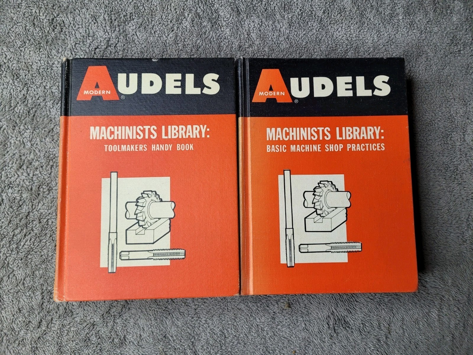 1968 Audels Machinists Library Lot of 2 – Toolmakers Handy Book, Shop Practices