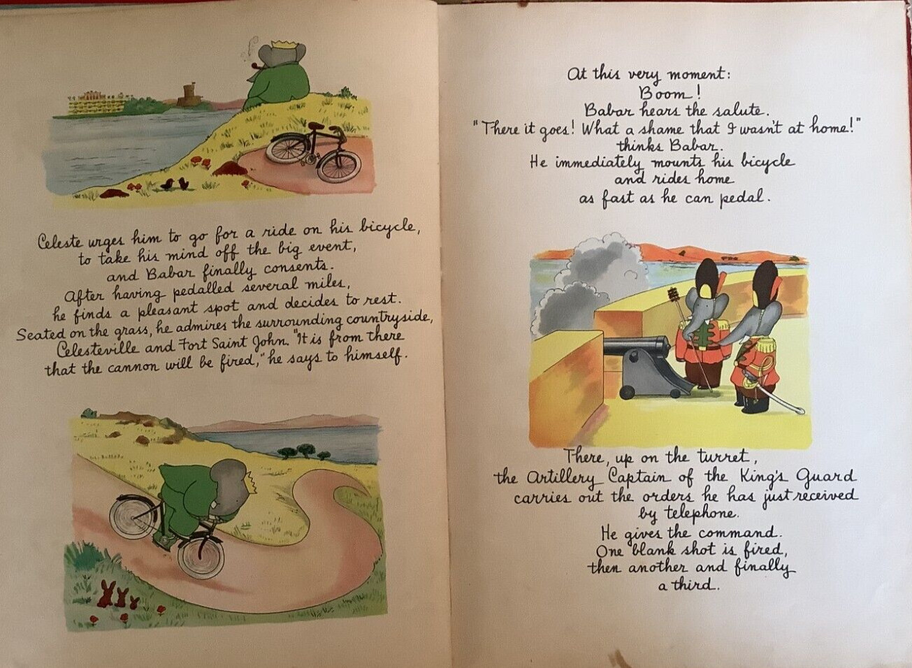 Good 1938 Large HC First Edition Elephant Babar & His Children Jean De Brunhoff
