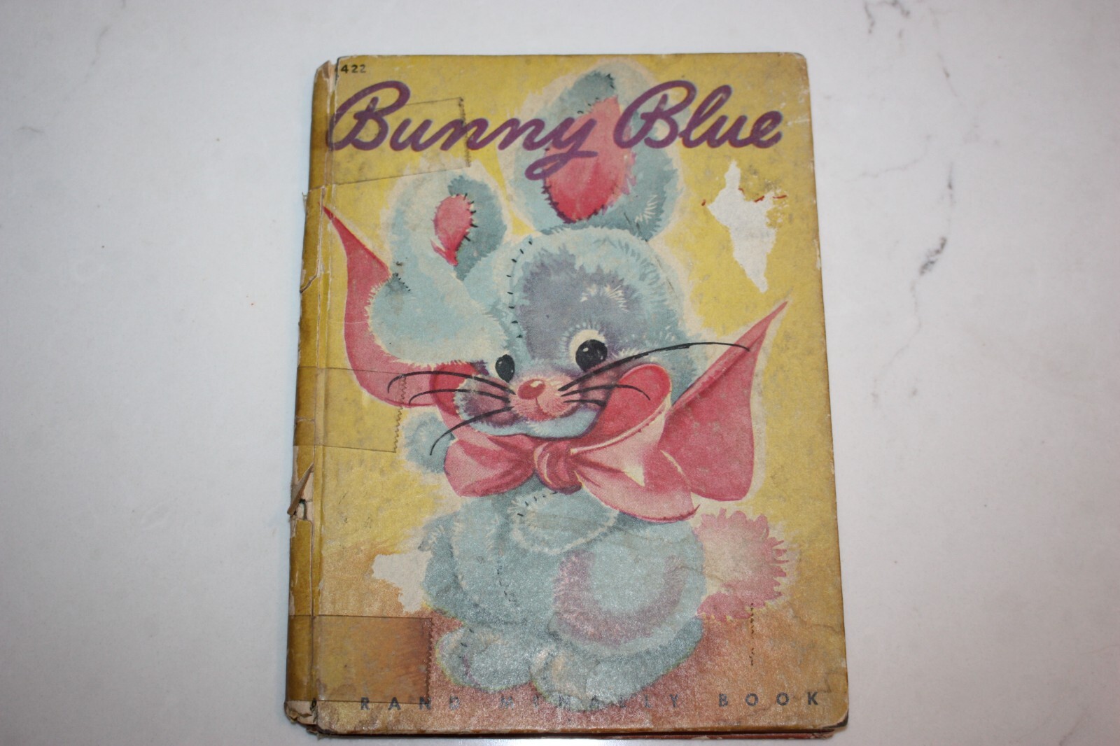 BUNNY BLUE ~ vintage 1946 First Edition Rand McNally Book ~ PRE-Elf Junior 422