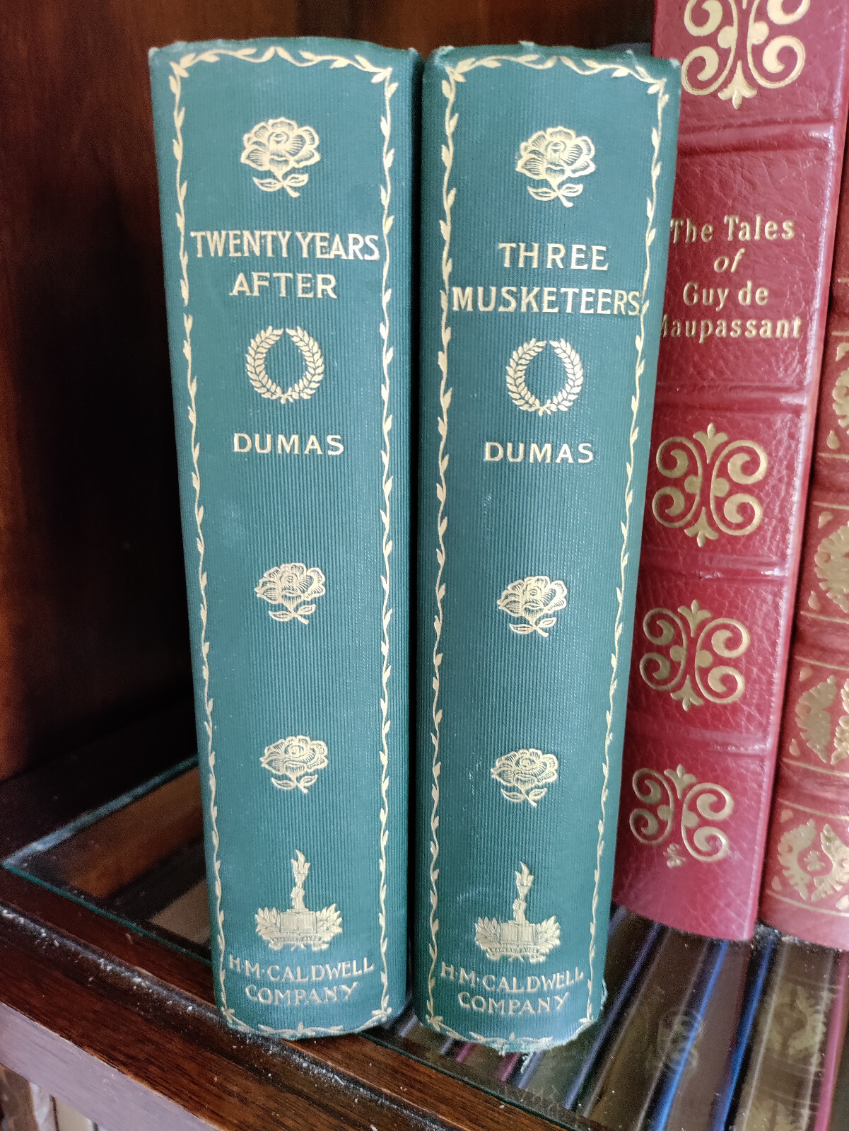 Three Musketeers / Twenty Years After_Dumas_2 vols_HM Caldwell_ca 1910_Very Good
