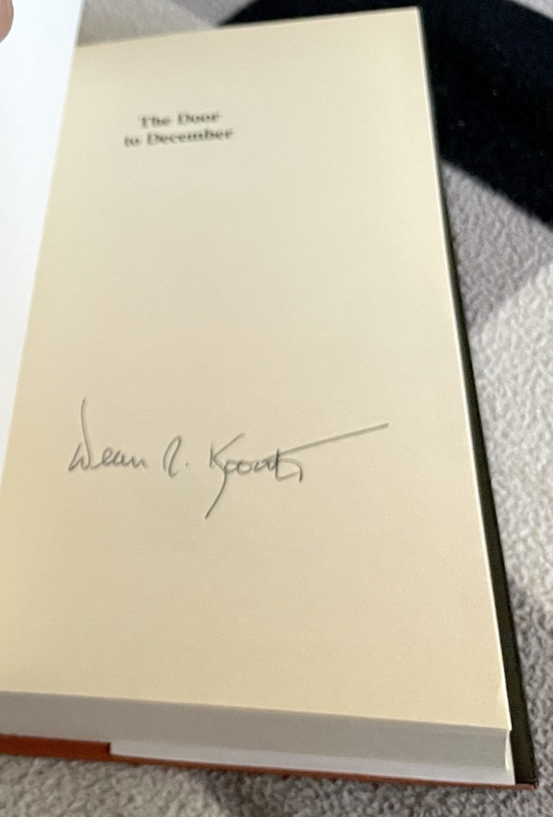 SIGNED The Door to December LEIGH NICHOLS First Edition 1988 DEAN KOONTZ Horror