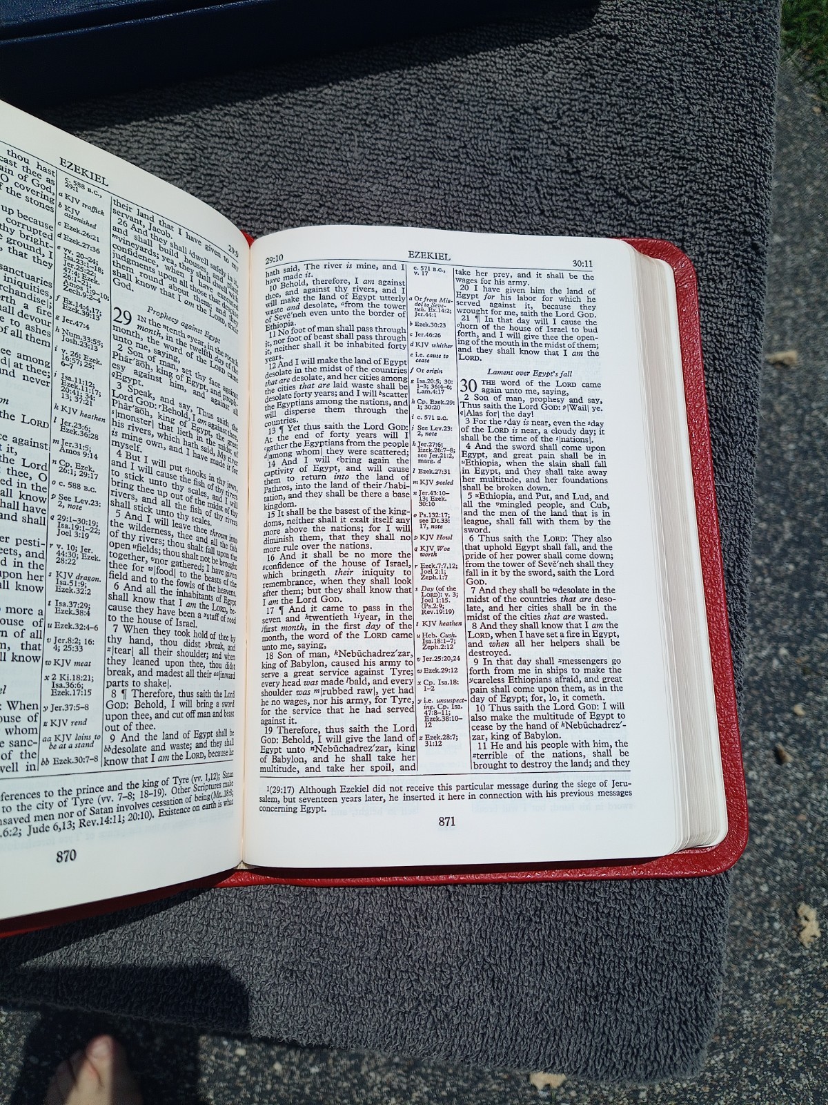 1969 NEW SCOFIELD EDITION REFERENCE Bible French Morocco Red Leather w/Box VG