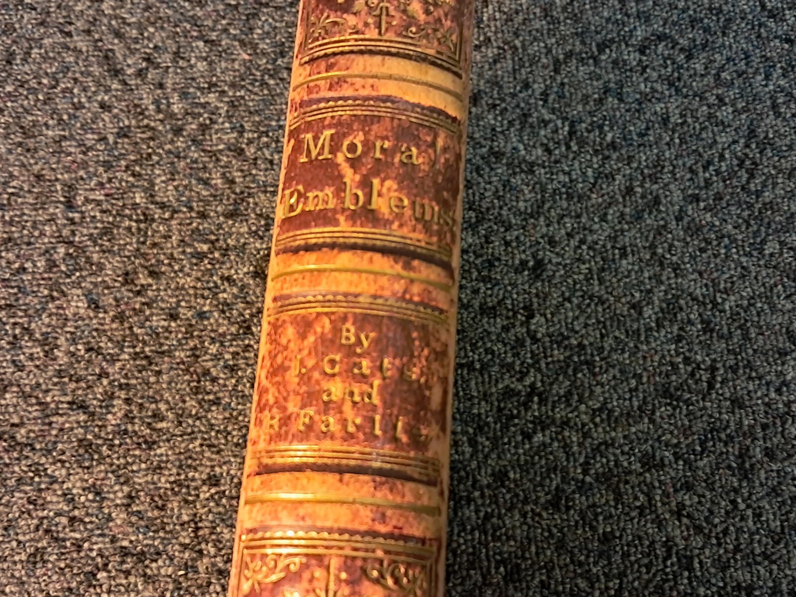 Moral Emblems From Jacob Cats and Robert Farlie 1860 Leather