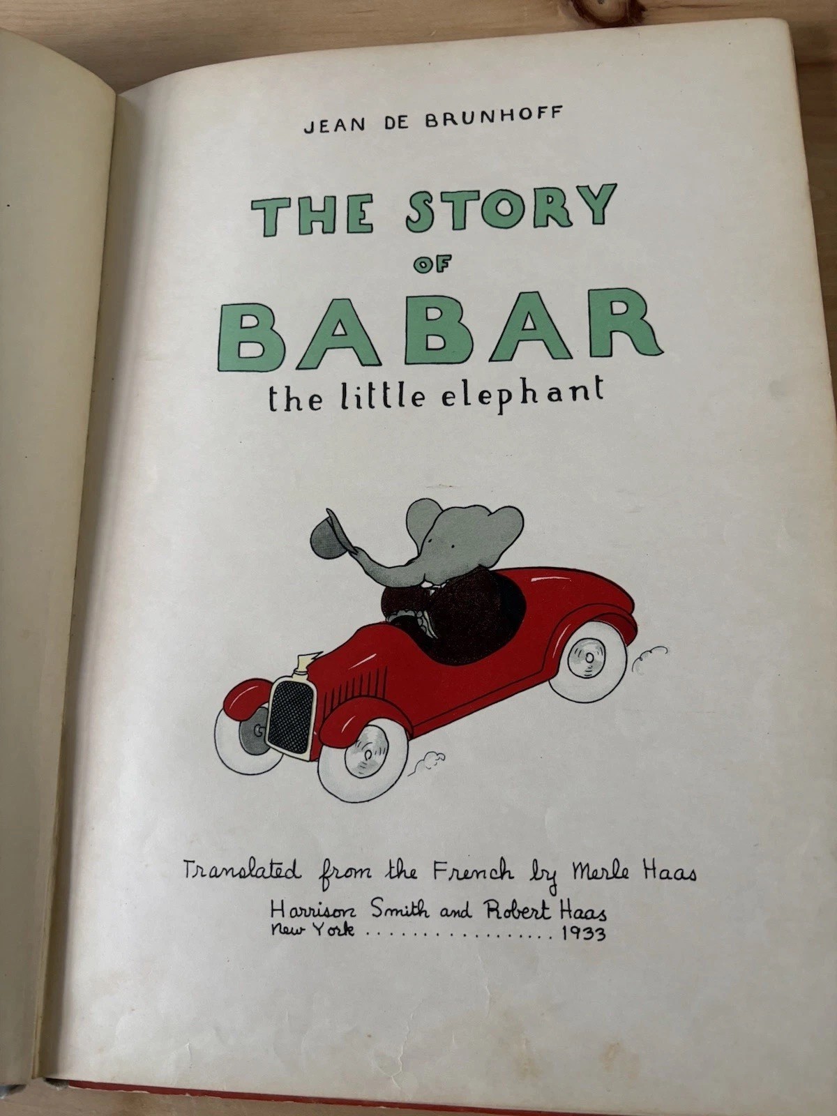 BABAR – Lot of 4 First Editions – Jean De Brunhoff – 1930s And 40, Random House