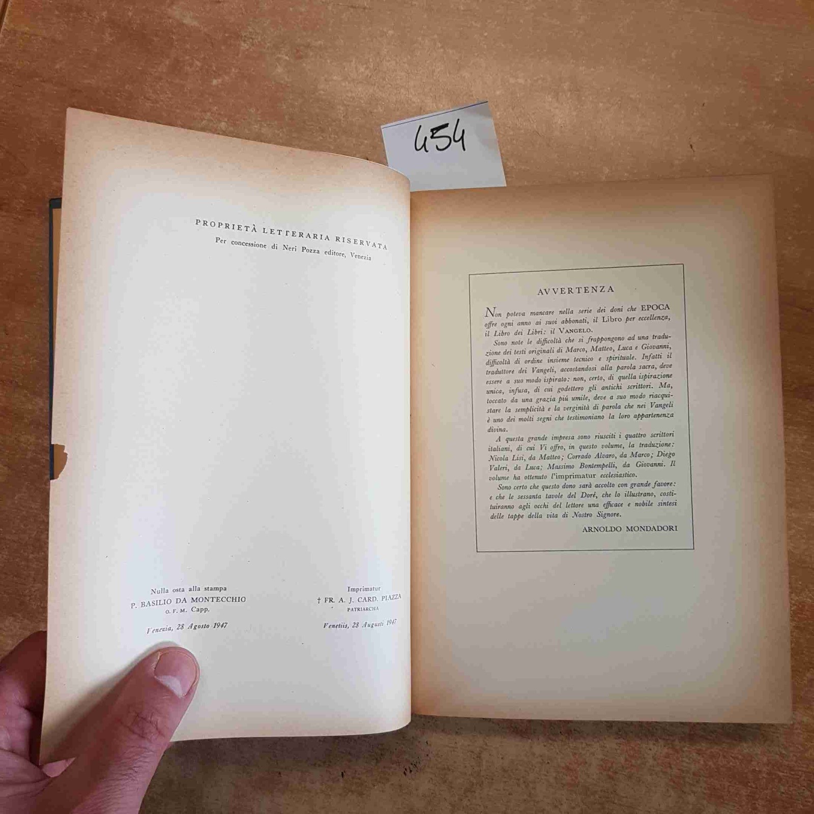 IL VANGELO SECONDO MATTEO, MARCO, LUCA E GIOVANNI 1956 GUSTAVO DORE‘ MONDADORI