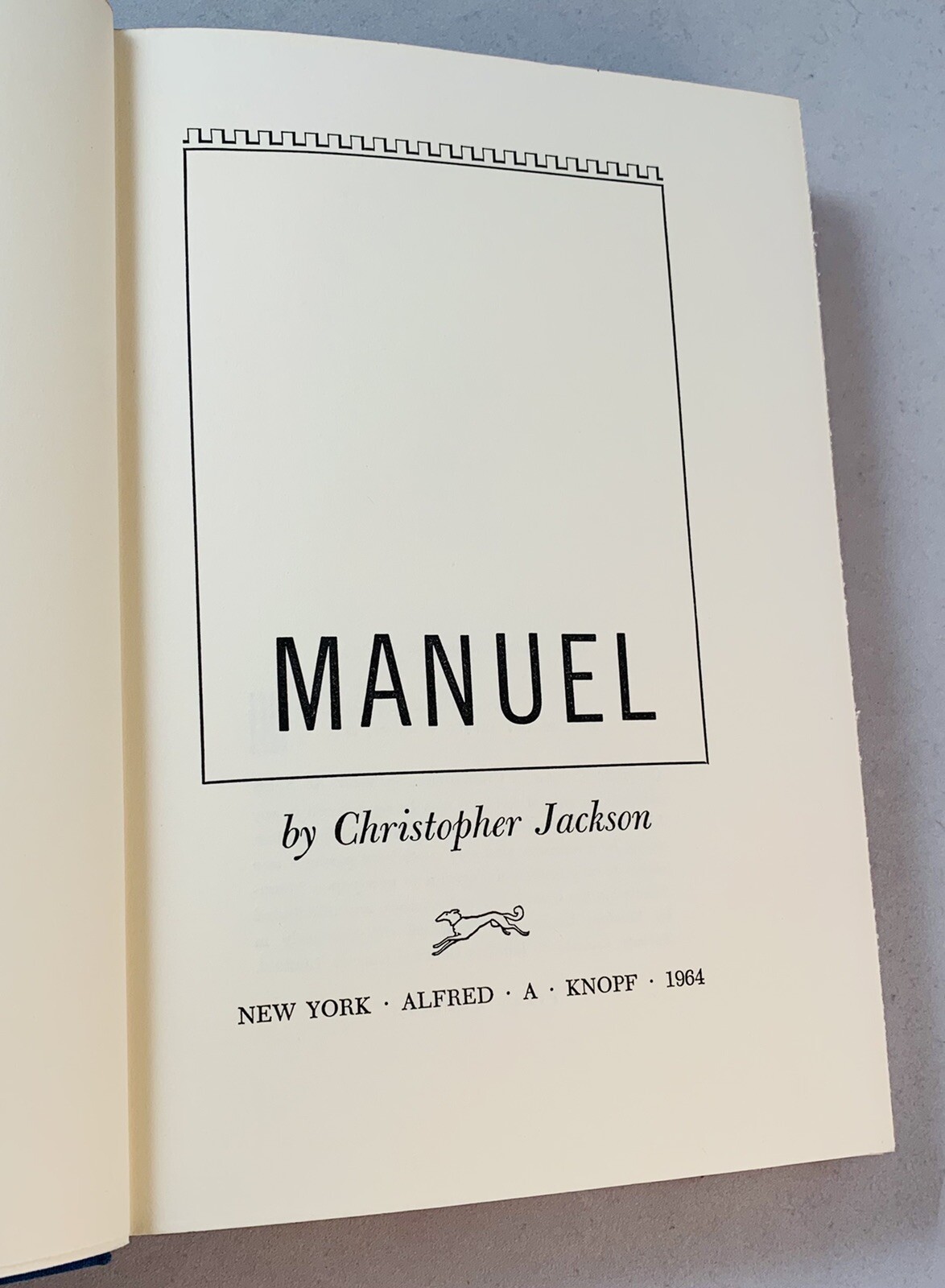 Manuel-Christopher Jackson-TRUE First/1st Edition!-Jacket Design By Carl Hertzog