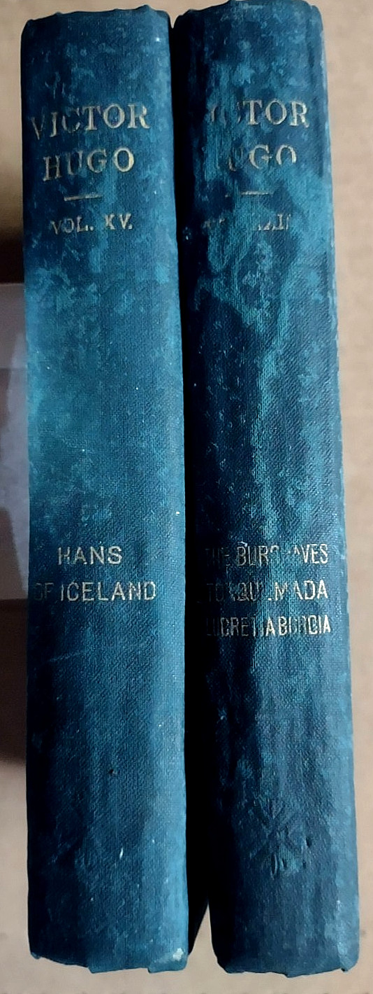 Lot of 2 -The Novels of Victor Hugo: Volumes 15 & 22 – P.F. Collier around 1900