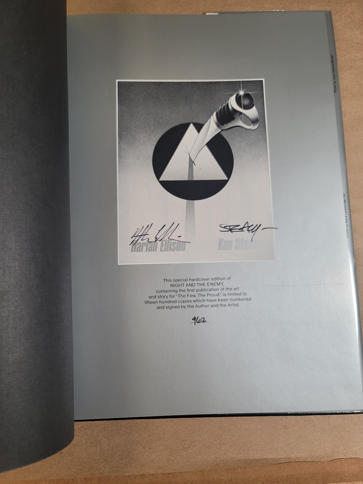 Signed Harlan Ellison & Ken Stacey: Night Enemy, HB Graphic Novel